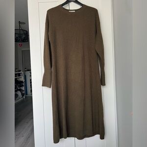 Nordstrom cashmere maxi dress in Khaki